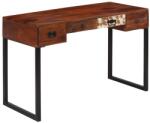 vidaXL Birou, 117x50x76 cm, lemn masiv de sheesham si piele naturala GartenMobel Dekor (244847)