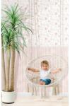 vidaXL Noordwand Tapet „Mondo baby Trees and Plants, alb si roz GartenMobel Dekor (444874)