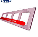 LIVOLO Rama priza cvadrupla Livolo din sticla SmartElectro IntelligentHouse (BB-C7-4SR-17)