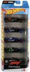 Mattel Set 5 masinute Hot Wheels Formula 1, multicolor, pentru copii 3+ (MT1806_JBJ78)