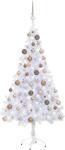 vidaXL Brad de Craciun pre-iluminat cu globuri, 120 cm, 230 ramuri GartenMobel Dekor (3077578)