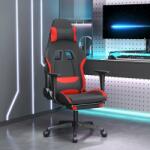 vidaXL Scaun de gaming cu suport picioare, negru si rosu, textil GartenMobel Dekor (3143751)