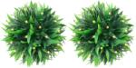 vidaXL Mingi artificiale din lemn de cimis cu lumini LED 2 buc Verde GartenMobel Dekor (3335899)