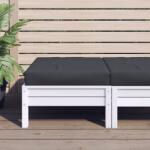 vidaXL Perna de paleti, negru, 60x60x6 cm, material textil GartenMobel Dekor (315083)