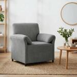 vidaXL Sofa cu un loc Gri închis 88 x 83 x 95 cm Catifea GartenMobel Dekor (42033926) Canapea
