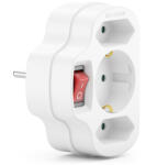  Triplu stecar adaptor cu 3 prize si întrerupator, max. 3680W (MK5647)