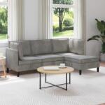 vidaXL Set de mobilier pentru living 4 pcs Gri deschis Catifea GartenMobel Dekor (3413730)