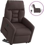 vidaXL Fotoliu electric rabatabil cu ridicare, maro închis, textil GartenMobel Dekor (3303057)