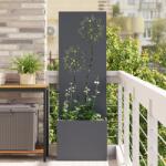 vidaXL Ghiveci de Gradina cu Panou Decorativ Antracit 50 x 140 cm GartenMobel Dekor (876436)