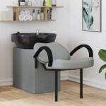 vidaXL Scaun pentru sampon Gri deschis si negru 63 x 141 x 92 cm GartenMobel Dekor (42009073)