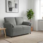 vidaXL Canapea cu 2 locuri Gri închis 138 x 83 x 95 cm Catifea GartenMobel Dekor (42033940) Canapea