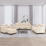 vidaXL Set de canapele cu perne, 4 piese, bej, microfibra GartenMobel Dekor (3202301) Canapea