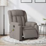 vidaXL Fotoliu electric de masaj rabatabil, gri taupe, textil GartenMobel Dekor (3205312)