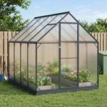 vidaXL Sera de gradina cu usa Antracit 183, 5 x 243, 5 x 207 cm GartenMobel Dekor (3433042)
