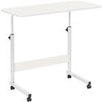 Leziter Masa pentru laptop Leziter 80x40 cm, reglabila pe înaltime, cu roti, alb (LYHL-030-WH)