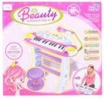 As Pianina electronica pentru copii MalPlay, cu scaun si microfon, roz (BB335D) Instrument muzical de jucarie