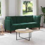 vidaXL Set de mobilier pentru living 3 pcs Verde închis Catifea GartenMobel Dekor (3413738)