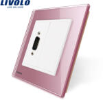 LIVOLO Priza cu mufa VGA tata 15 pini Livolo cu rama din sticla SmartElectro IntelligentHouse (VL-C791VG2-17)
