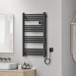 [pro. tec] Calorifer portprosop electric pentru baie Follo 96x54 cm, negru (84059510)