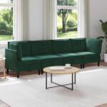 vidaXL Set de mobilier pentru living 4 pcs Verde închis Catifea GartenMobel Dekor (3413739)