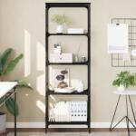 vidaXL Biblioteca cu 5 niveluri, negru, 59x35x171 cm, lemn prelucrat GartenMobel Dekor (837622) Biblioteca