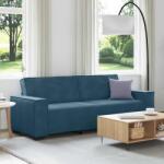 vidaXL Canapea cu 3 locuri, albastru, 220x78x84 cm, catifea GartenMobel Dekor (4105039) Canapea