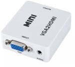  Adaptor VGA la HDMI cu audio 3.5 mm, conversie video 1080p (KOM0846)