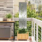vidaXL Ecran de intimitate pentru gradina, argintiu, 32x140 cm, otel galvanizat (876229)