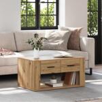 vidaXL Masa de cafea Stejar Artizanal 80 x 50 x 40 cm Lemn compozit GartenMobel Dekor (881130)
