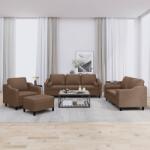 vidaXL Set de canapele cu perne, 4 piese, maro, textil GartenMobel Dekor (3201797) Canapea