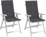 vidaXL Perne scaun cu spatar înalt, 2 buc. antracit 120x50x4 cm textil GartenMobel Dekor (4002409)