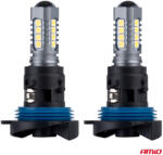 AMiO Bec LED Canbus HP24W alb 12V/24V cu 18 SMD 3030, Amio, set 2 buc (AM02803)