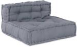 vidaXL Canapea puf modulara 4 locuri, convertibila, gri, textil GartenMobel Dekor (3315094)