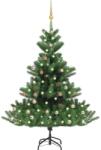vidaXL Pom de Craciun artificial brad Nordmann LED&globuri verde 150cm GartenMobel Dekor (3077645)