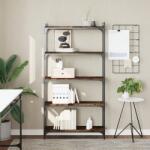vidaXL Biblioteca 5 niveluri stejar afumat 80x30x154 cm lemn prelucrat GartenMobel Dekor (837679) Biblioteca