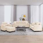 vidaXL Set de canapele cu perne, 4 piese, bej, microfibra GartenMobel Dekor (3202313) Canapea