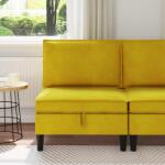 vidaXL Sofa cu Depozitare Galben Catifea GartenMobel Dekor (42027111) Canapea