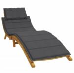 vidaXL Perna de sezlong, melanj antracit, 186x58x3 cm textil GartenMobel Dekor (4002475)