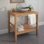 vidaXL Dulap de chiuveta baie, 74x45x75 cm, lemn masiv de tec GartenMobel Dekor (246492)