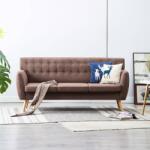 vidaXL Canapea cu 3 locuri, material textil, 172 x 70 x 82 cm, maro GartenMobel Dekor (247126) Canapea