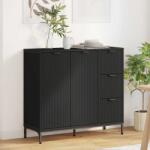 vidaXL Bufet cu sertar Negru 89.5 x 33 x 82 cm Lemn compozit GartenMobel Dekor (883455) Comoda