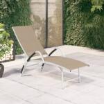 vidaXL Sezlong, crem, aluminiu si textilena GartenMobel Dekor (310522)