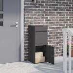 vidaXL Cutie pentru colet cu depozitare Negru 41 x 38 x 103 cm Otel GartenMobel Dekor (874933)