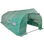 Hessa Sera tip Solar pentru Plante si Legume, Suprafata 18 mp, Dimensiuni 6x3x2 m, Usa cu Fermoar, 8 Ferestre Laterale, Cadru Otel (42911)