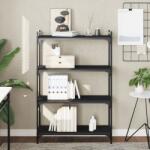 vidaXL Biblioteca cu 4 niveluri, negru, 80x30x120 cm, lemn prelucrat GartenMobel Dekor (837672) Biblioteca