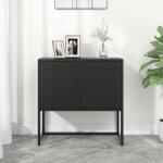 vidaXL Servanta, negru, 75x35x75 cm, otel GartenMobel Dekor (335871) Comoda