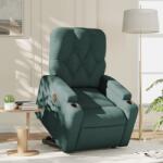 vidaXL Fotoliu electric rabatabil cu ridicare, verde închis, textil GartenMobel Dekor (3204740)