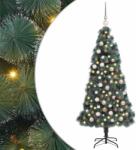 vidaXL Brad artificial Pre-luminat de Craciun cu set de bile 150 cm GartenMobel Dekor (3396151)
