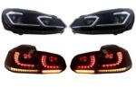 KITT Set faruri LED si stopuri Full LED pentru VW Golf 6 (2008-2013) G7.5 (COHLVWG6FSRCFW)
