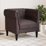 vidaXL Fotoliu Chesterfield maro închis, material textil GartenMobel Dekor (372541) Canapea
